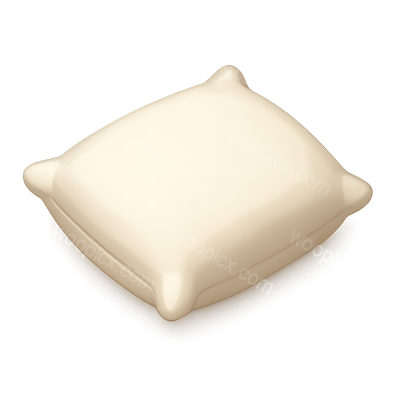 Stylized 3D Pillow Icon with Soft Lighting
