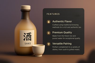 Functional Web Design Featuring Sake Product Highlight