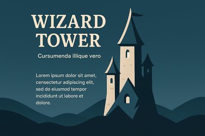 Mystical Wizard Tower with Layered Design Elements
