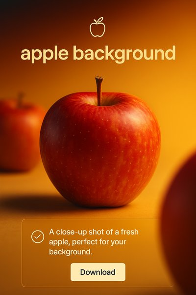 Close-up of Fresh Apple Against a Warm Background