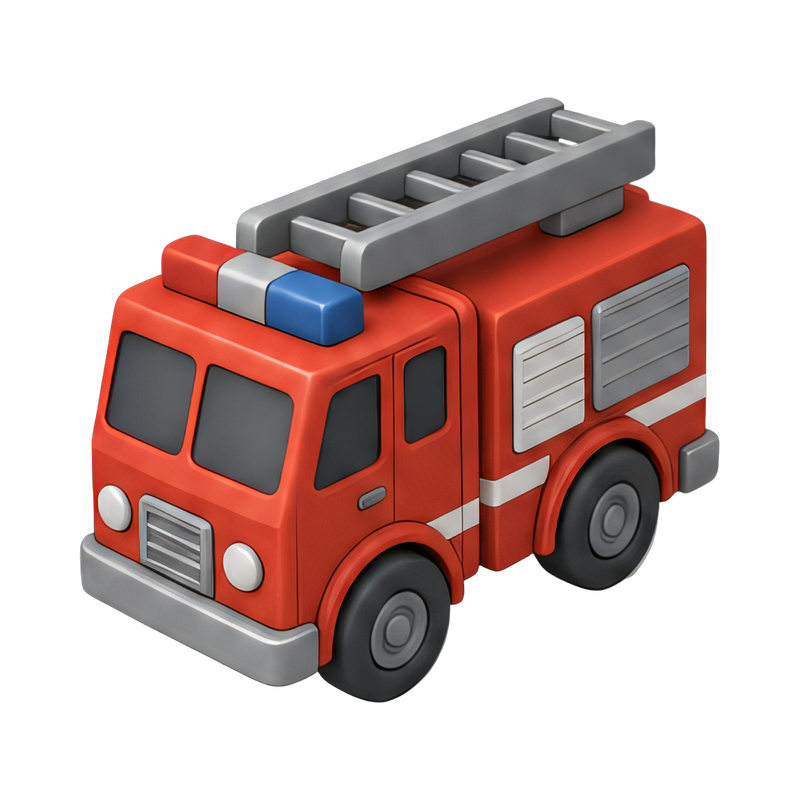 classic red toy fire engine