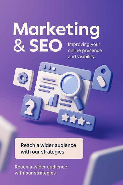 3D Marketing and SEO Icons for Digital Strategy
