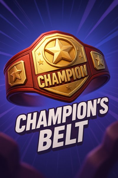 Dynamic Champion's Belt Design with Bold Aesthetic