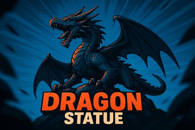 Dynamic Dragon Statue in Striking Colors