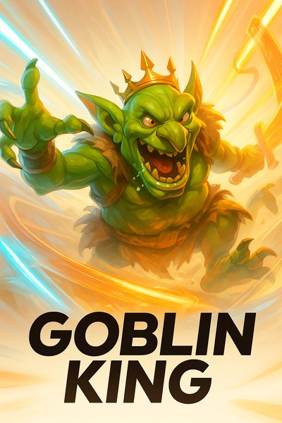 Dynamic Neon Fantasy: Goblin King Illustration