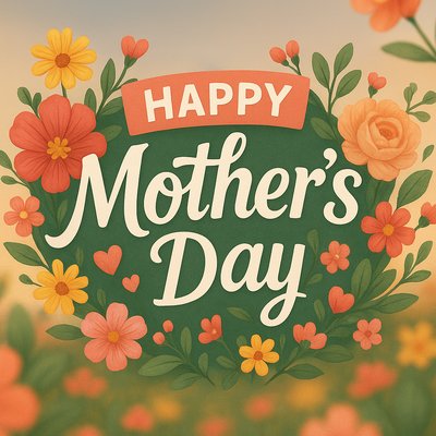Colorful Mother's Day Greeting Card Design