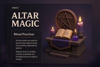 Enchanting 3D Altar for Magical Rituals