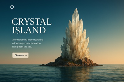 Stunning Crystal Island with Towering Formation and Clear Waters