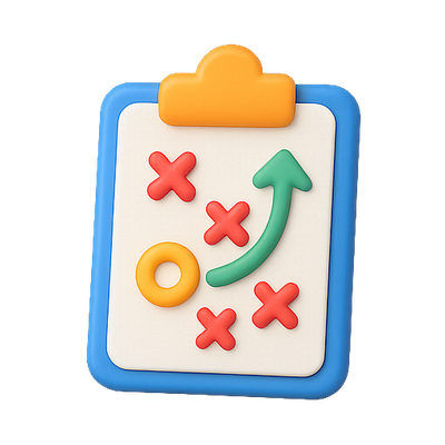 Colorful Strategy Planning Clipboard Icon