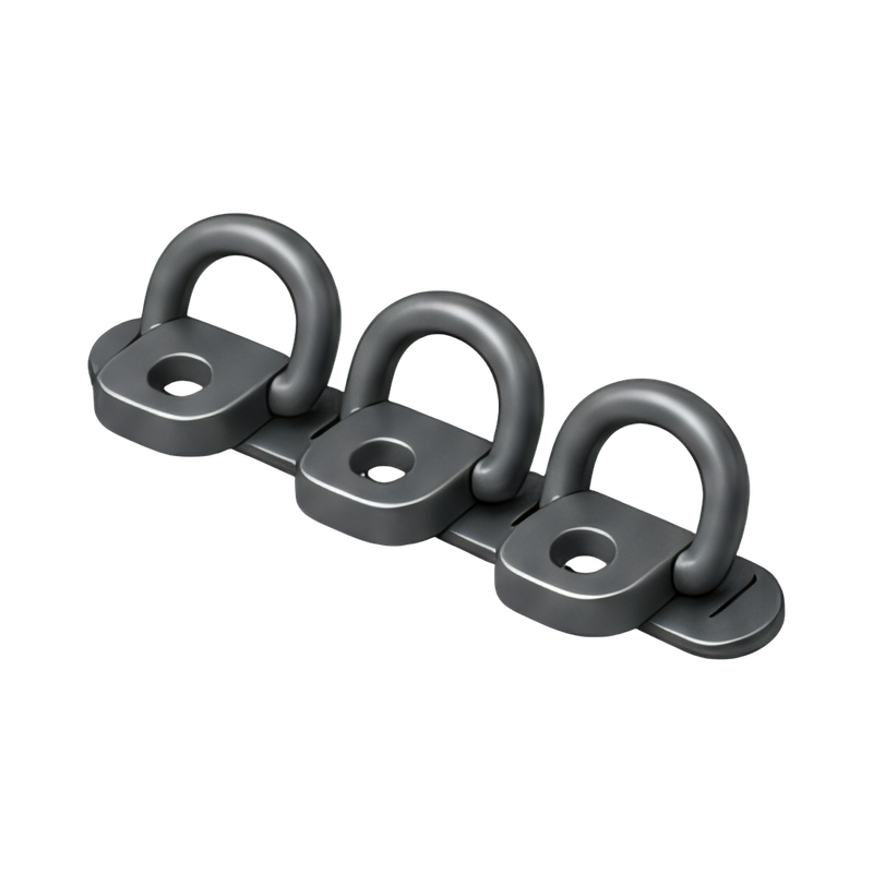 stylish lacing hooks in row