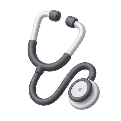 3D Stethoscope Icon in Isometric View