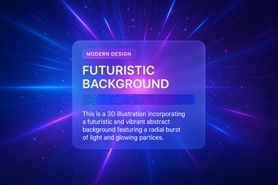 Futuristic Vibrant Abstract Background with Radial Burst of Light