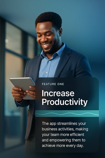 Happy African American Businessman Using Tablet in Office