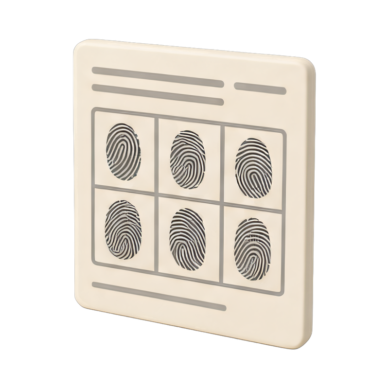 detailed fingerprint card
