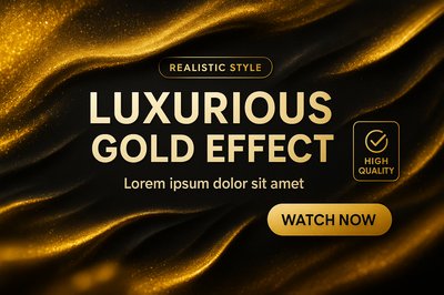 Luxurious Gold Effect Graphic with Realistic Style