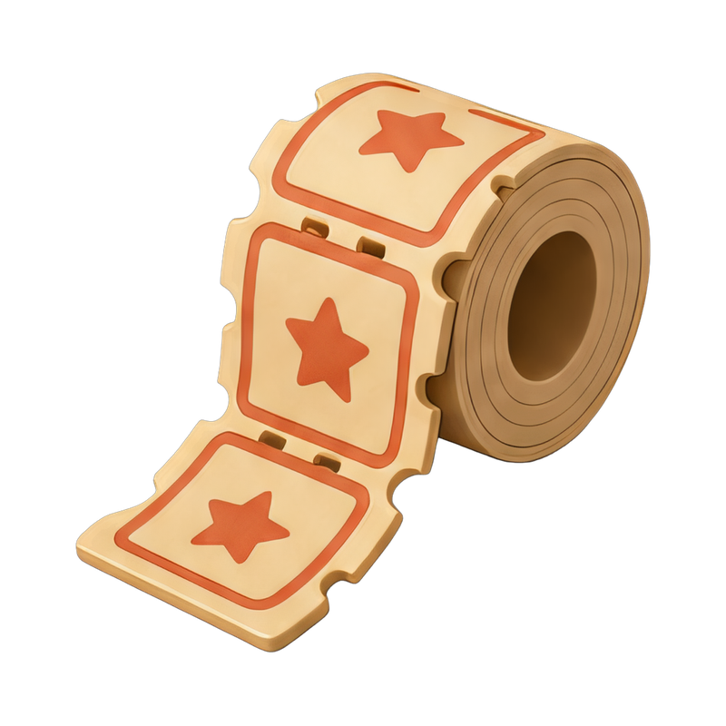 colorful circus ticket roll