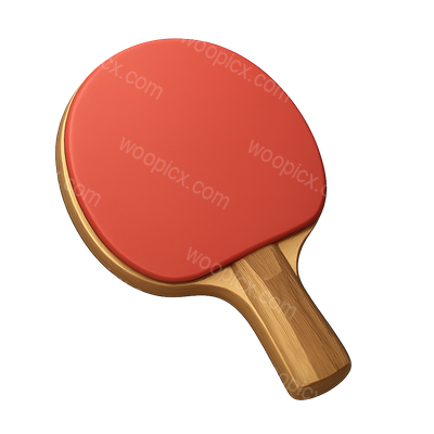 Realistic 3D Ping Pong Paddle Icon