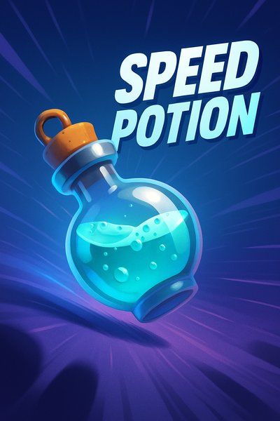 Dynamic Speed Potion Illustration with Vibrant Colors