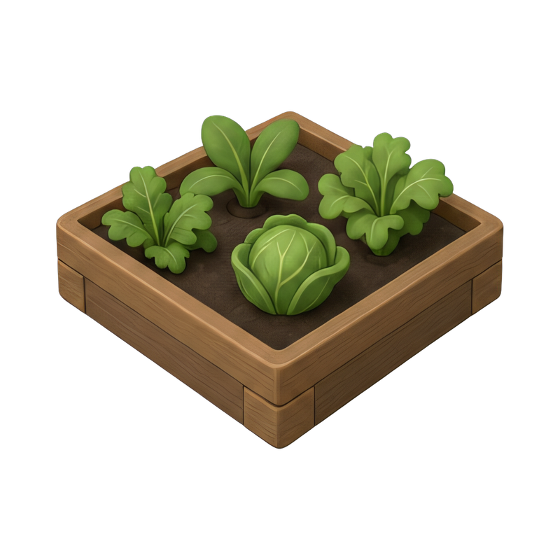 wooden raised garden bed