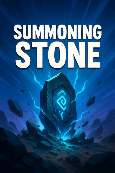 Dynamic Visual of a Summoning Stone in Action