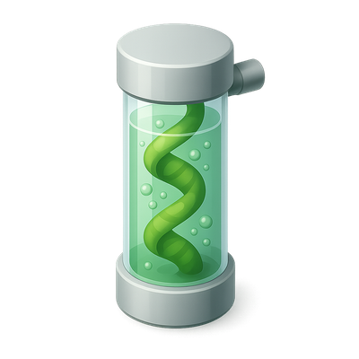 3D Algae Bioreactor Icon in Isometric View