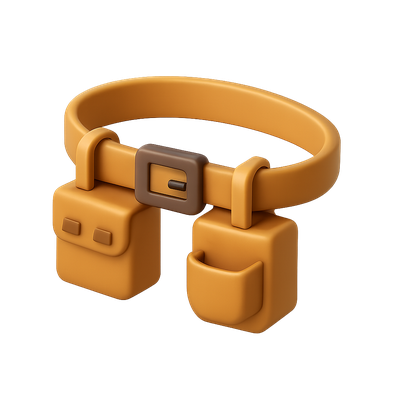 3D Toolbelt Icon with Loops in Isometric View
