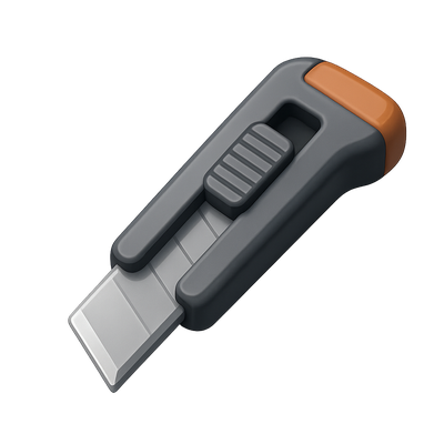Stylish 3D Cutter Icon with Realistic Design
