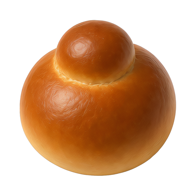 glossy brioche bun close-up
