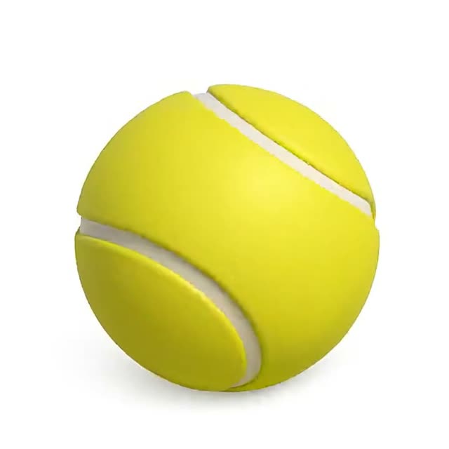 Colorful Tennis Balls Rolling and Bouncing