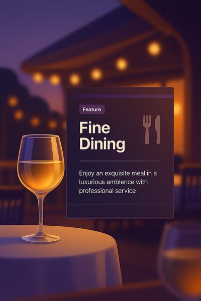 Romantic Night Dining Experience with Wine