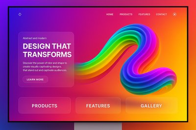 Futuristic Ballet-Themed Landing Page Design