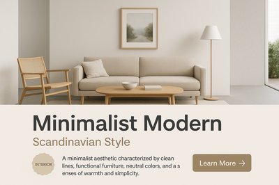 Scandinavian Minimalist Living Room Interior Design