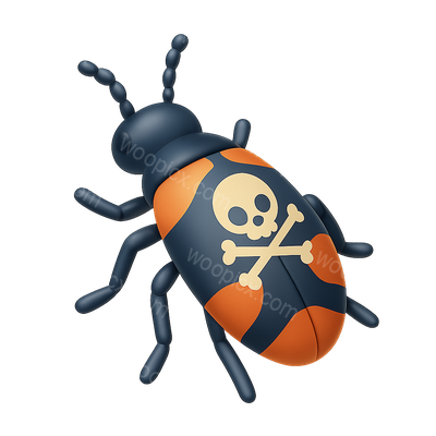 Cartoonish Poisonous Beetle Illustration