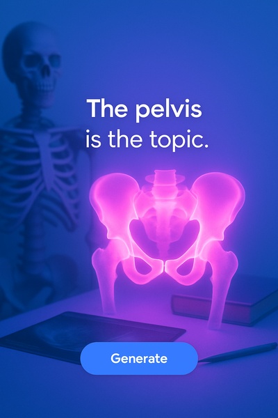Neon Pelvis Glow: A Radiant Anatomical Focus