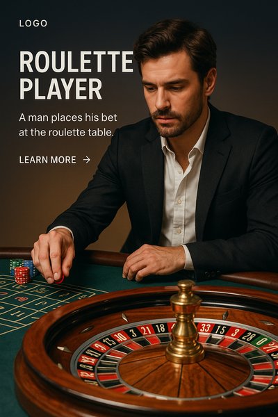 Stylish Roulette Player at the Casino Table