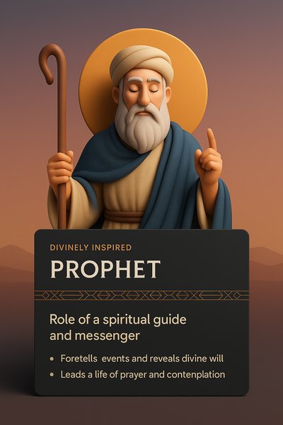 3D Illustration of a Prophet with Integrated Design Elements