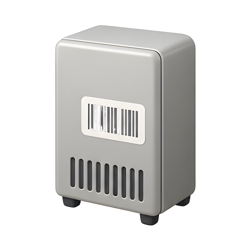 Barcode label on appliance