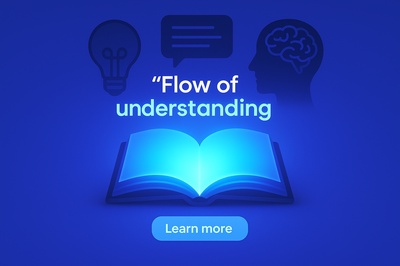 Flow of Understanding Diagram with Glowing Elements