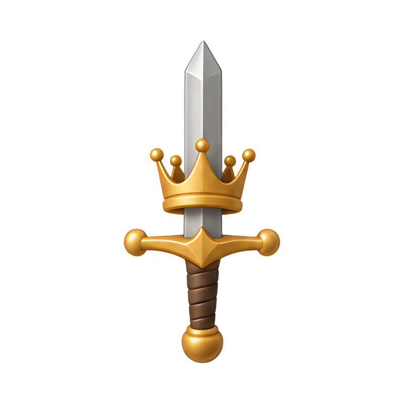 crowned sword and ace of swords