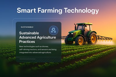 Tractor Using Smart Farming Technology on Soybean Field
