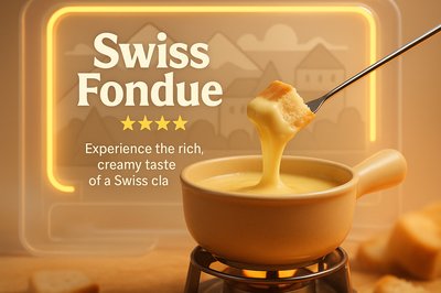 Delicious Swiss Fondue Presentation with Engaging Visuals