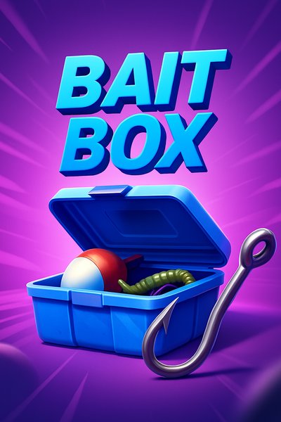 Dynamic Bait Box Illustration with Engaging Background