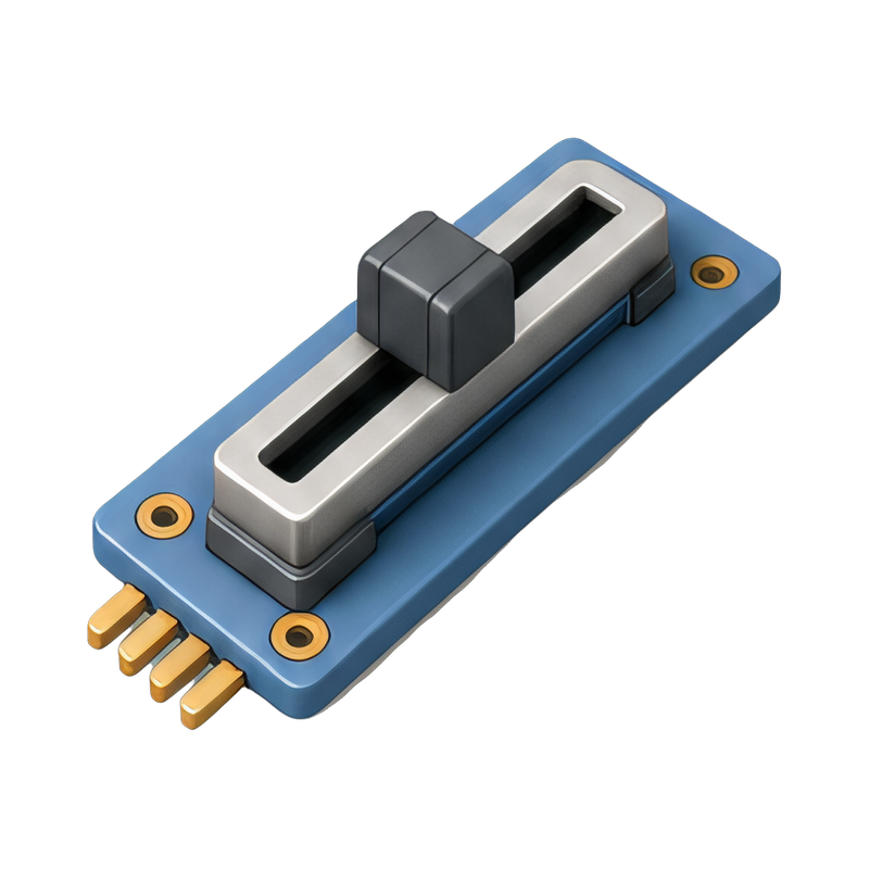 Slide potentiometer on a circuit board