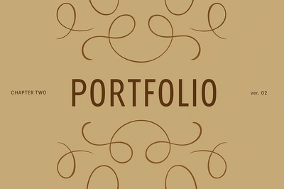 Stylish Portfolio Design with Elegant Swirls