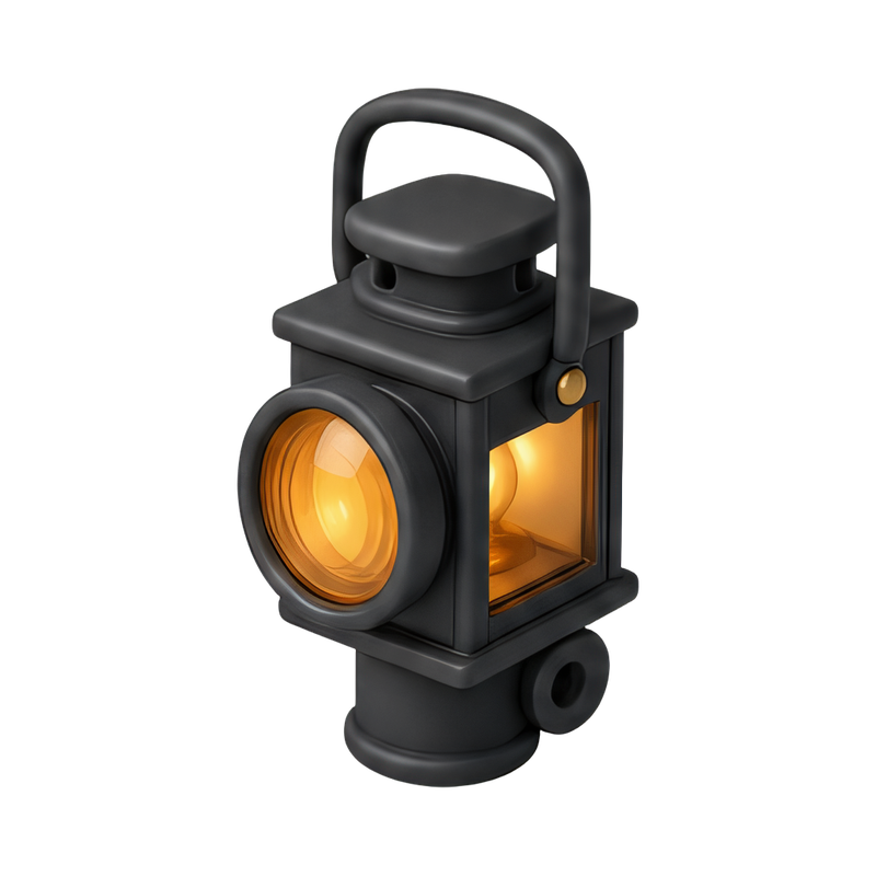 Elegant black carriage lamp