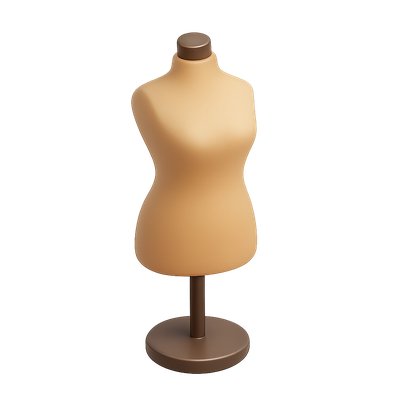 Stylish 3D Mannequin Icon for Fashion Design
