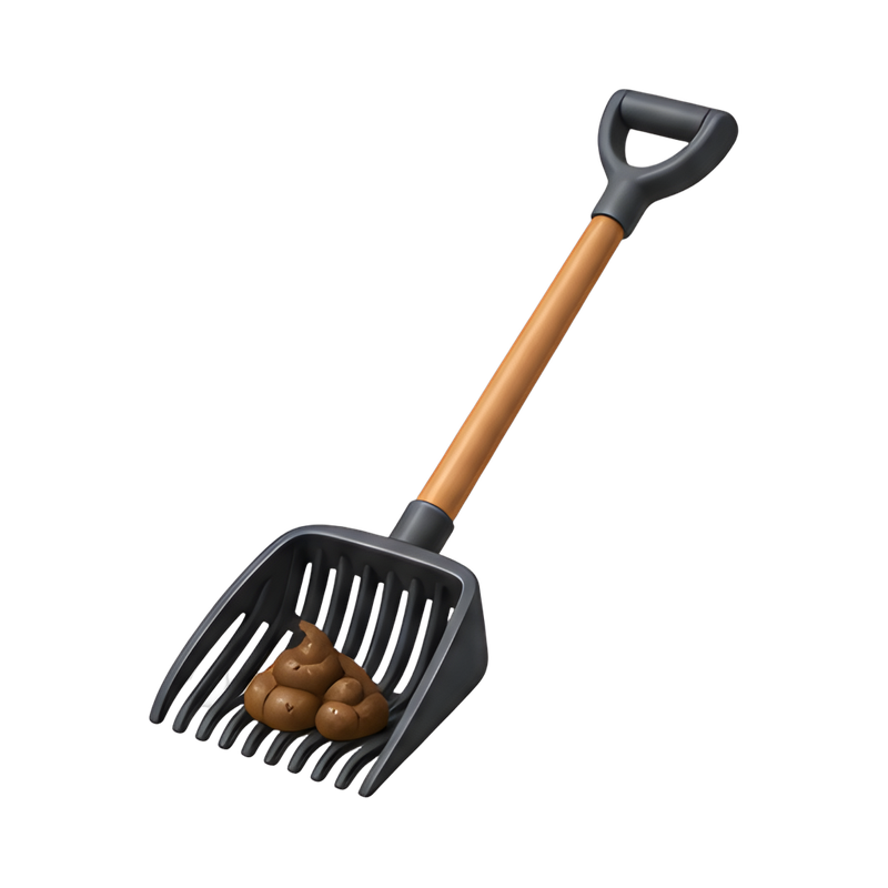 Long-handled pet waste scoop