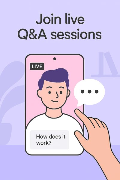 Illustration for Live Q&A Sessions Promotion