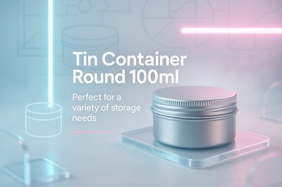 3D Render of Tin Container for Storage Solutions