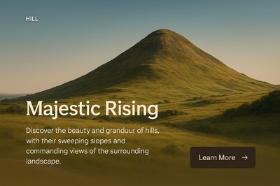 Stylish Web Page Design Featuring Hill Landscape
